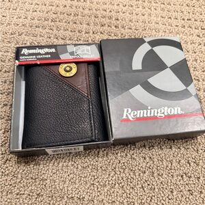Remington Black and Brown Leather Wallet (NWT)